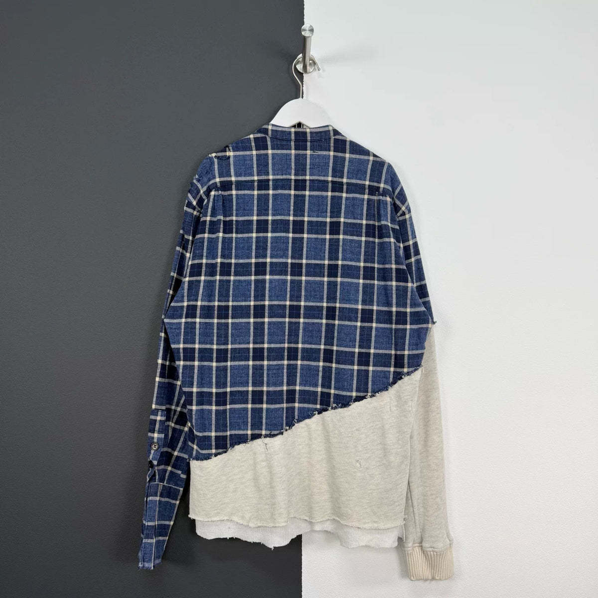 Greg Lauren GL Patchwork Distressed Long-Sleeve Shirt