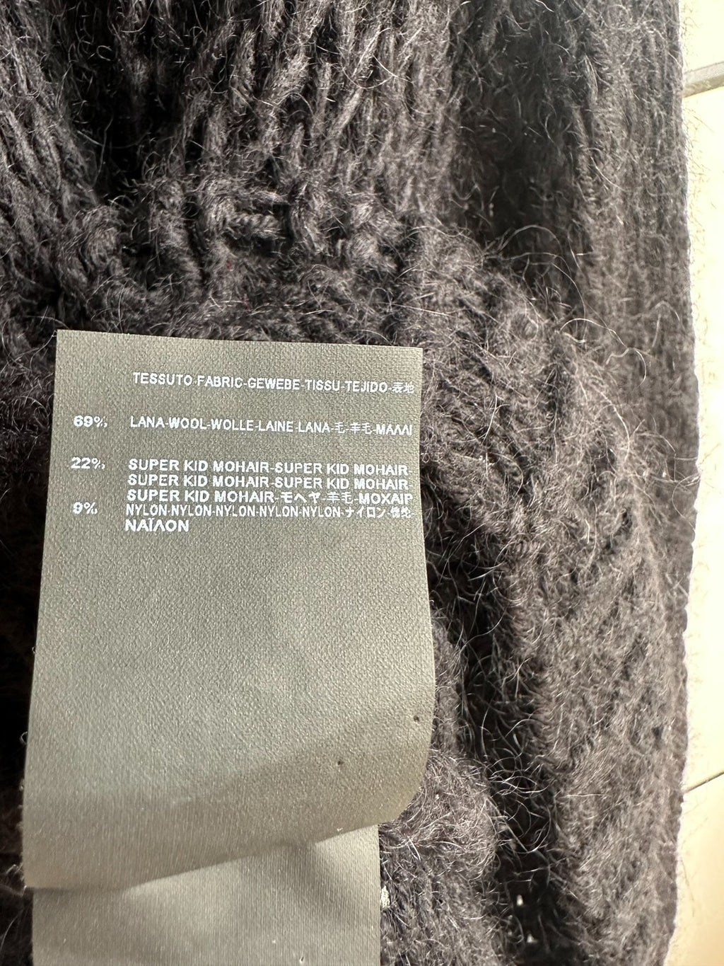 Saint Laurent Black Chunky Knit Sweater