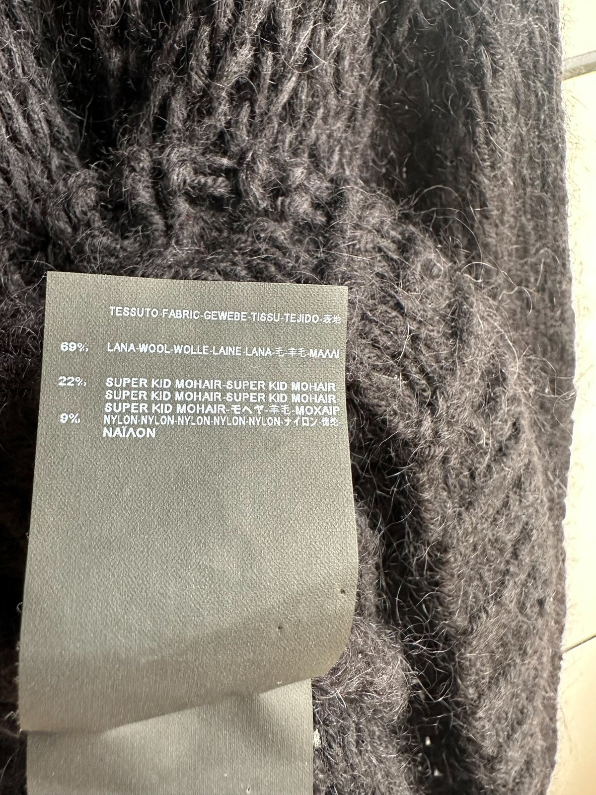 Saint Laurent Black Chunky Knit Sweater