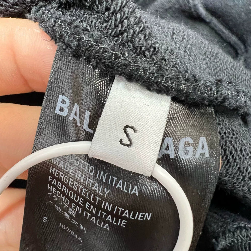Balenciaga Crew Print Regular Fit Zip-Up Hooded Jacket