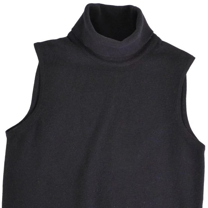 HERMES Turtleneck Sleeveless Cashmere Knit Top
