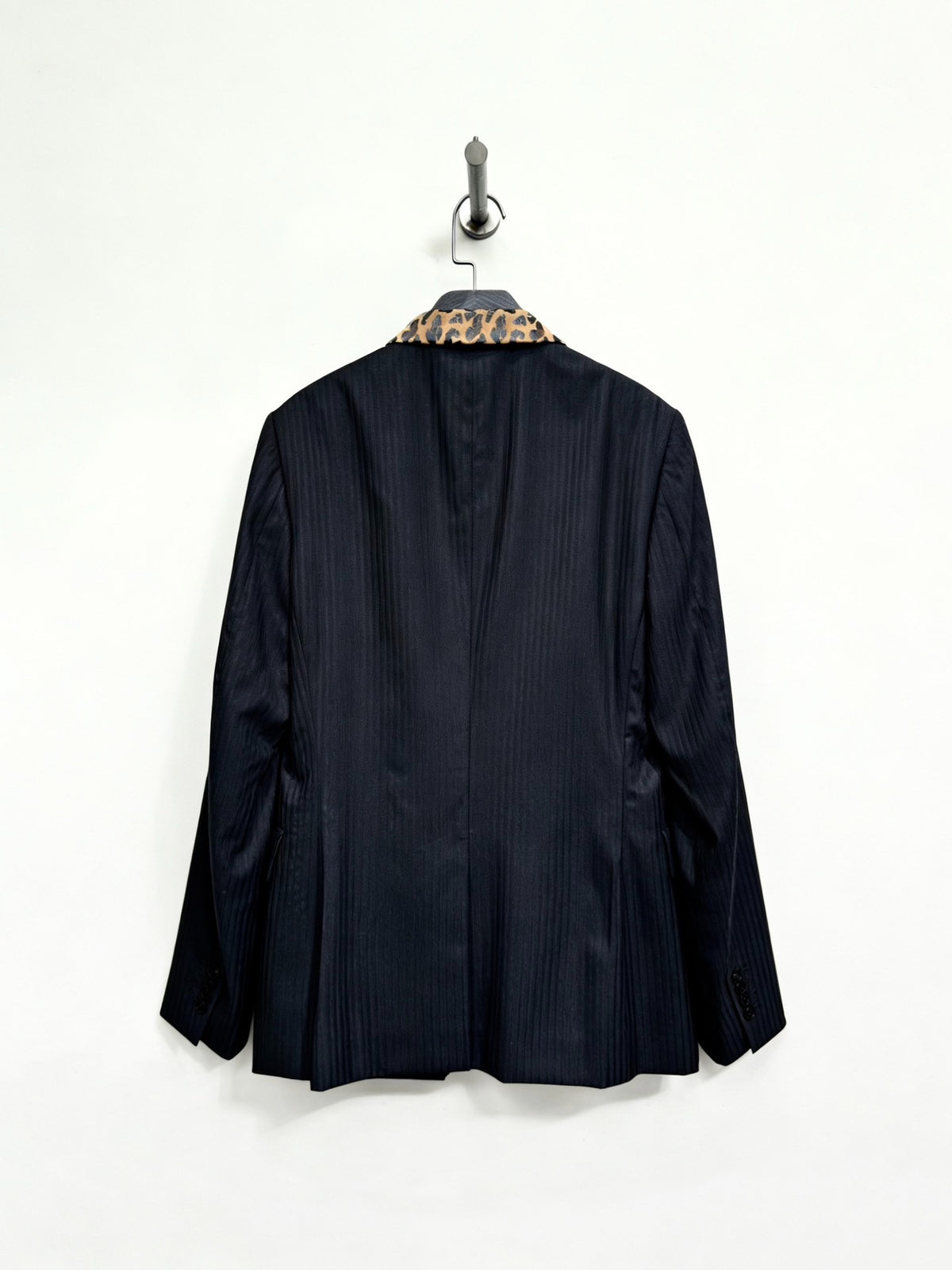 COMME des GARCONS Leopard Print Collar Showpiece Coat