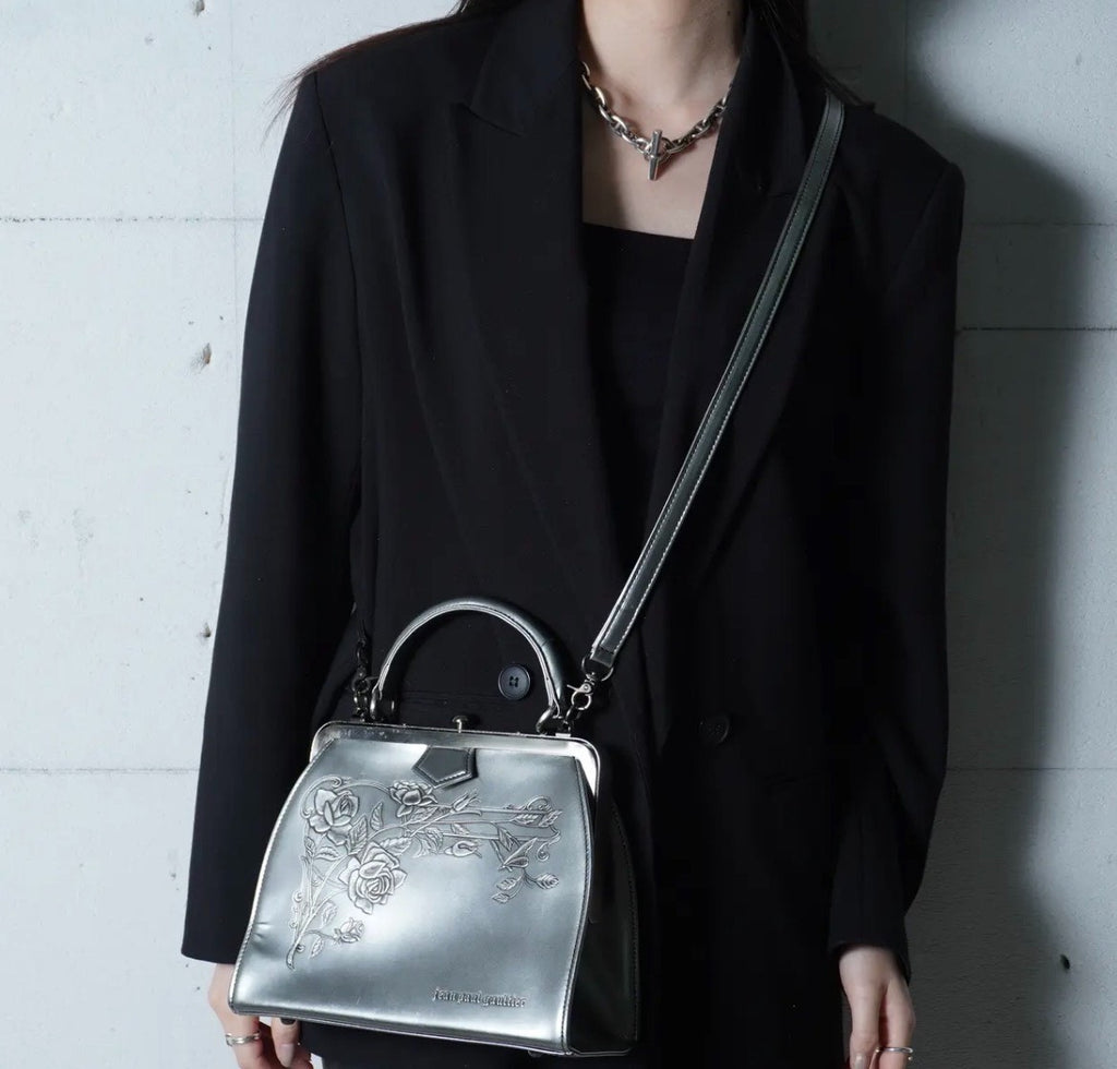 Jean Paul Gaultier Silver Gunflower Crossbody Bag