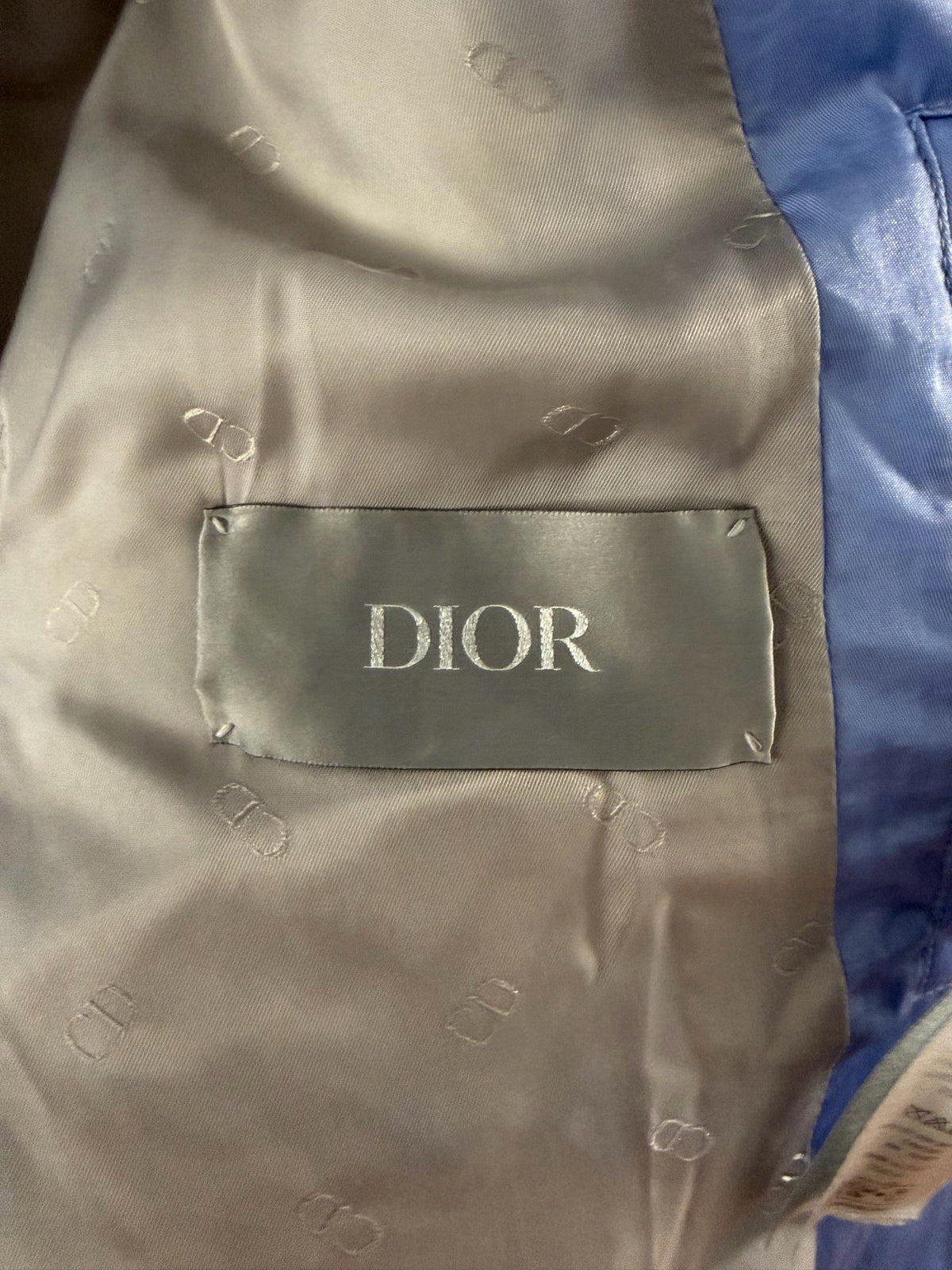 Dior × ERL Blue Diamond Pattern Down Jacket