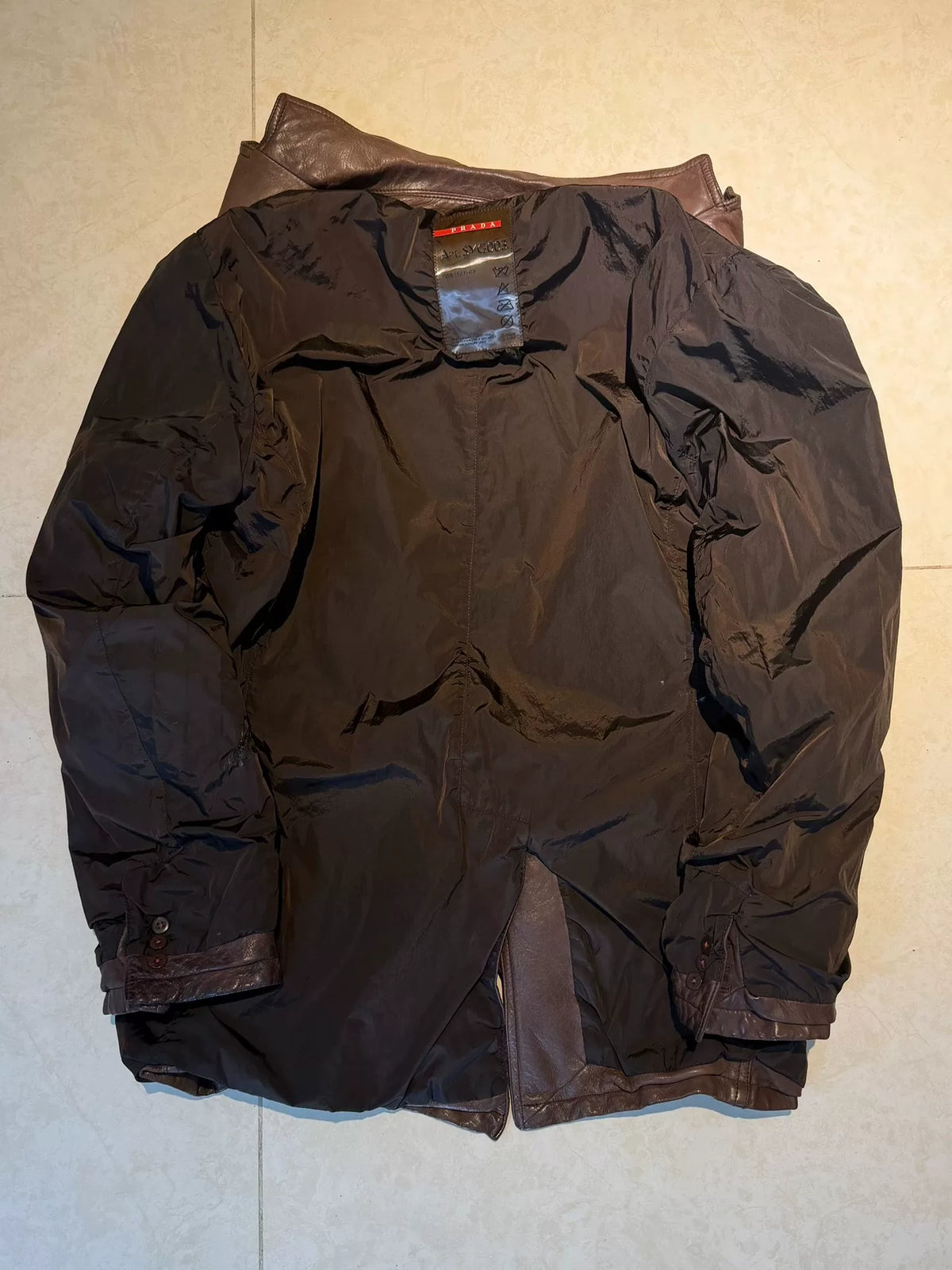 Prada Brown Reversible Leather Zip-Up Jacket