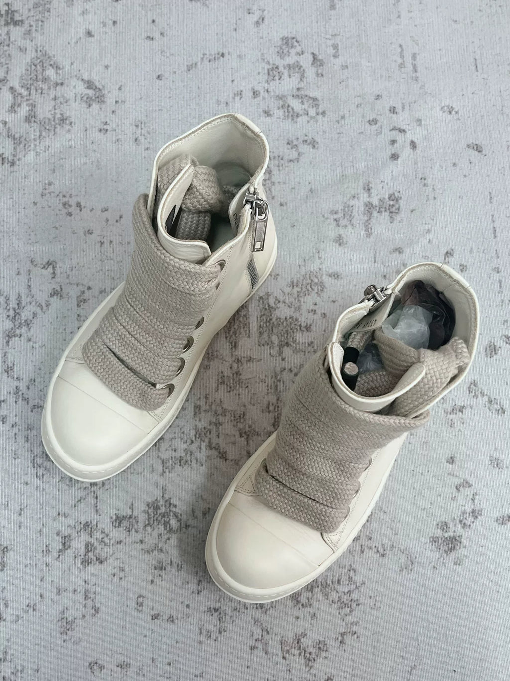 Rick Owens Porterville Jumbo Laced Sneaker 'Milk'