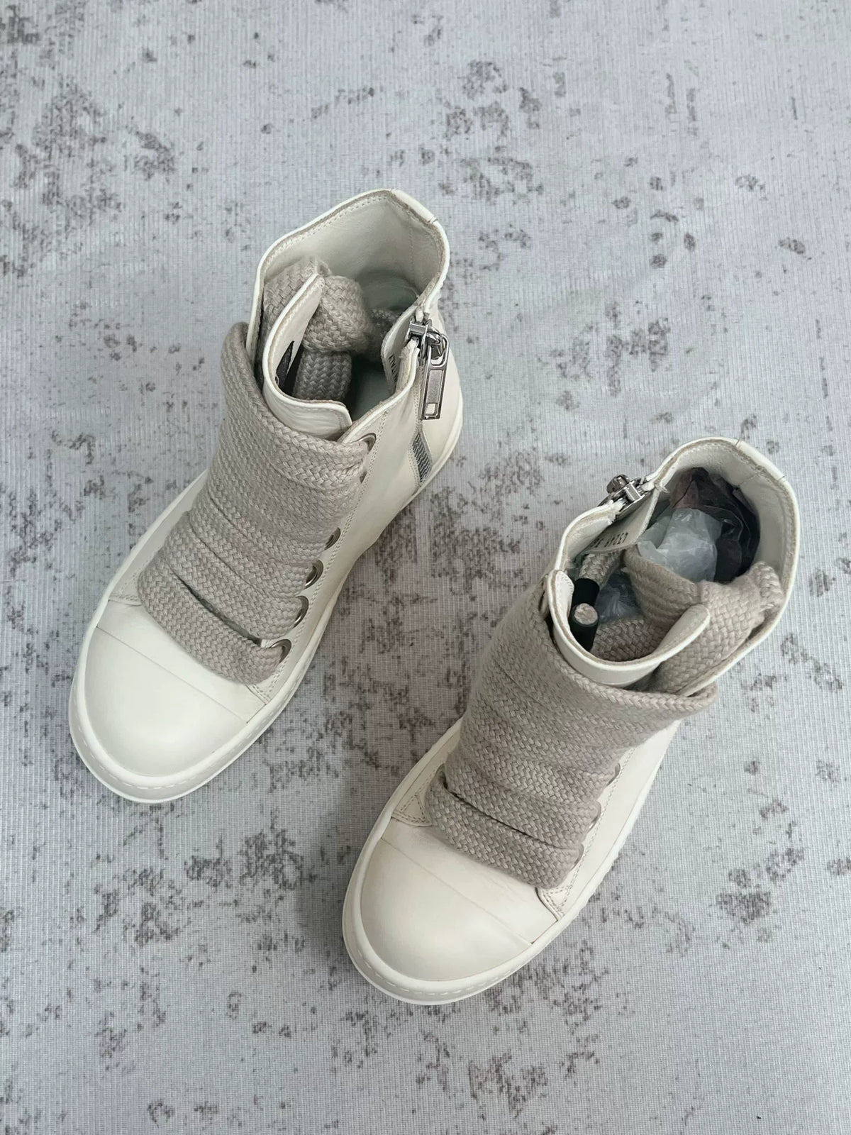 Rick Owens Porterville Jumbo Laced Sneaker 'Milk'