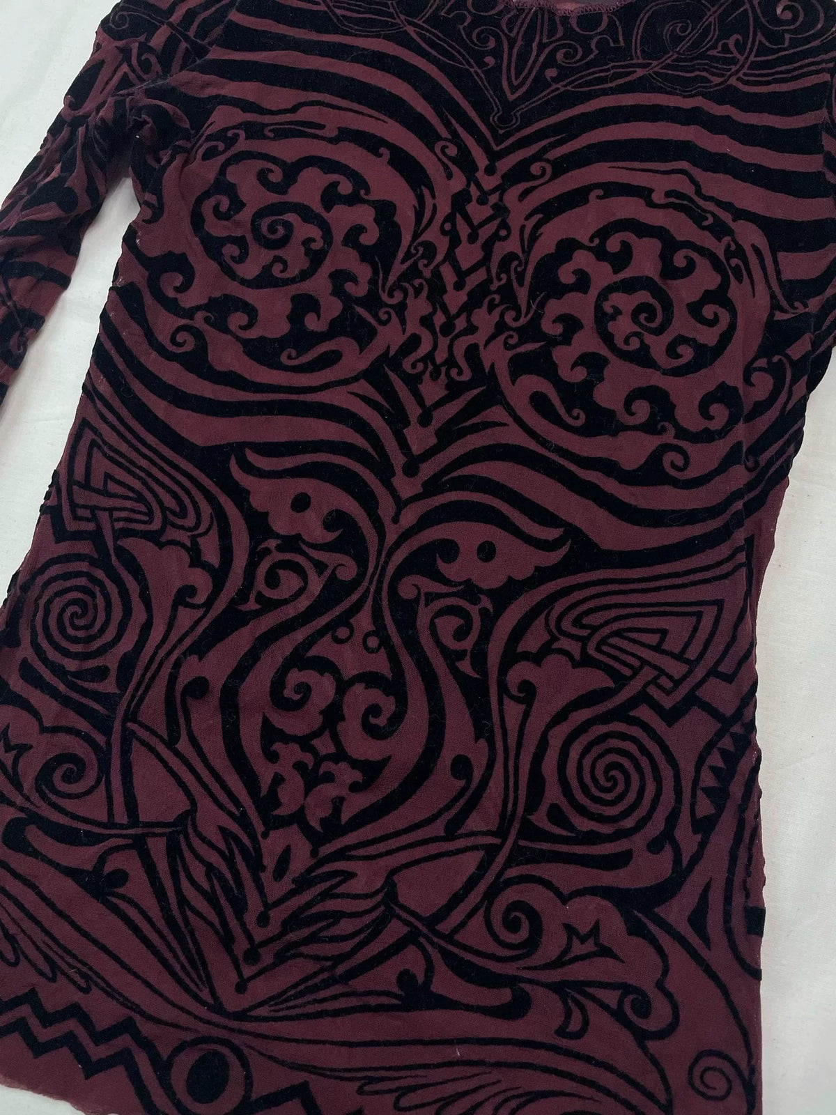 1996 Spring/Summer Jean Paul Gaultier Cyberbaba Cyber Hippie Tribal Tattoo Mesh Tattoo Top