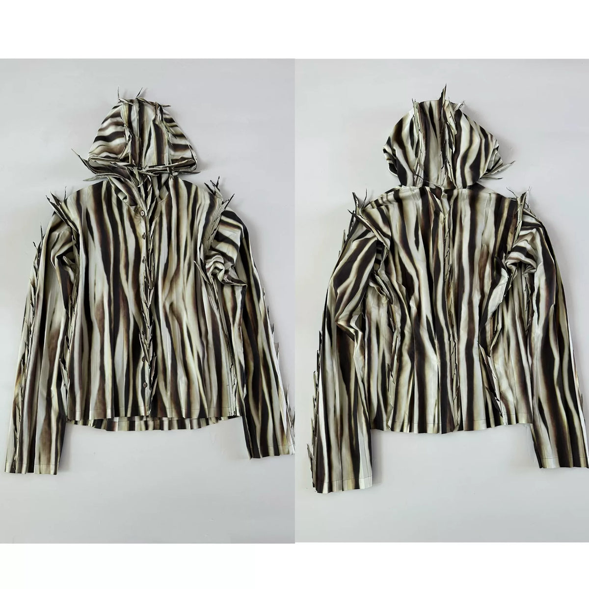 Issey Miyake 2007 runway thorn hooded shirt
