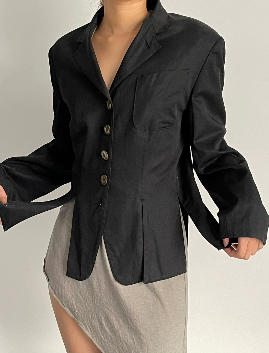 Jean Paul GAULTIER Split Hem Suit Jacket Coat