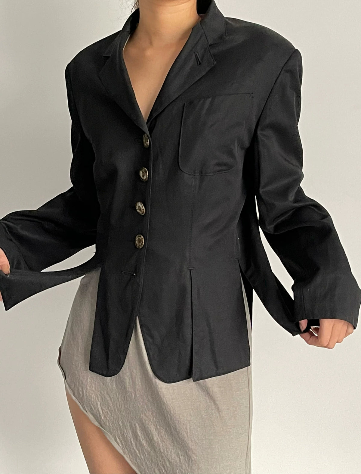 Jean Paul GAULTIER Split Hem Suit Jacket Coat