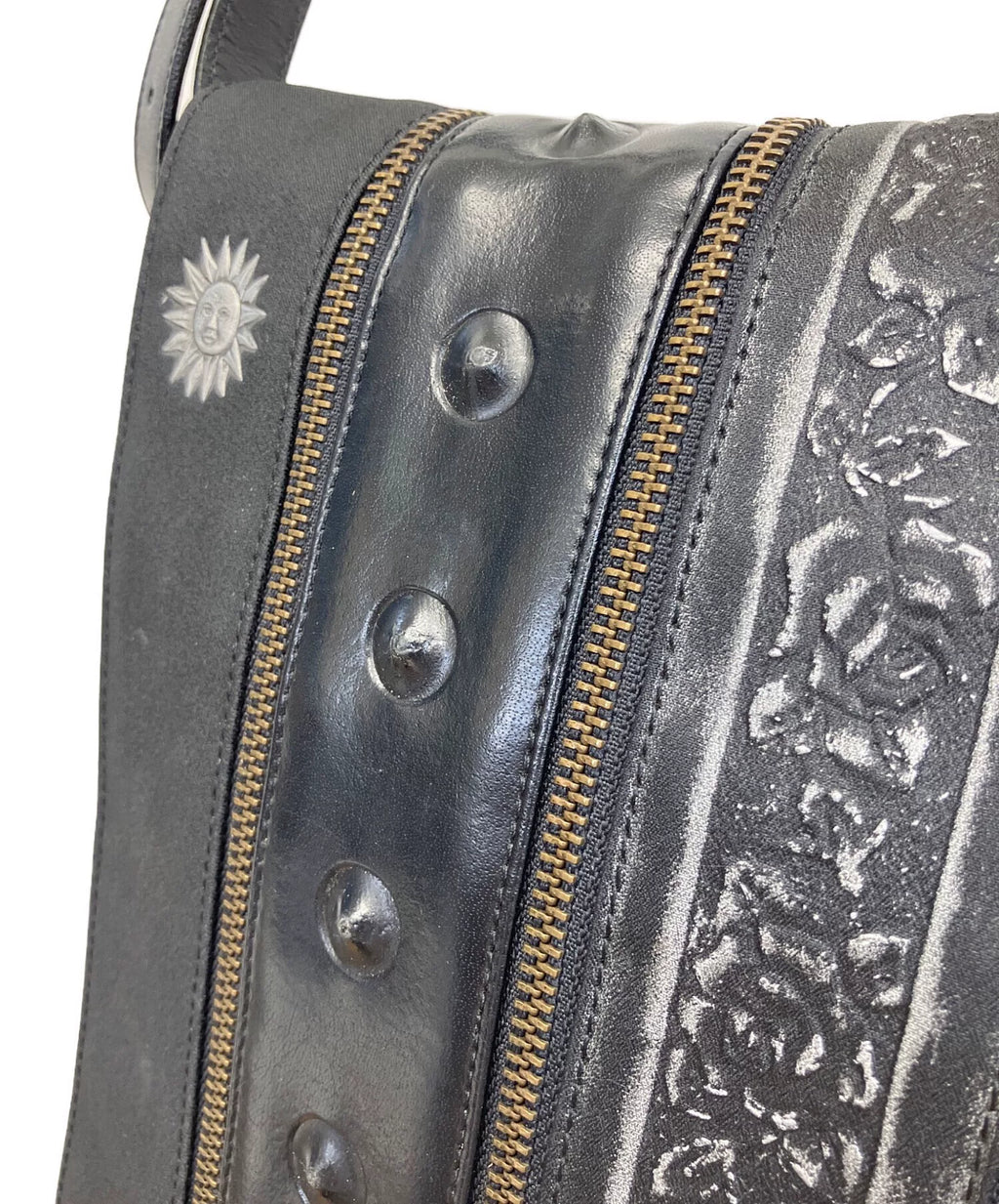 Jean Paul Gaultier Dragon Pattern Zip-Up Crossbody Bag