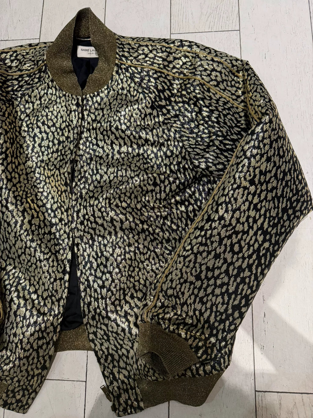 Saint Laurent Surf Sound Gold Heavy Embroidery Jacket
