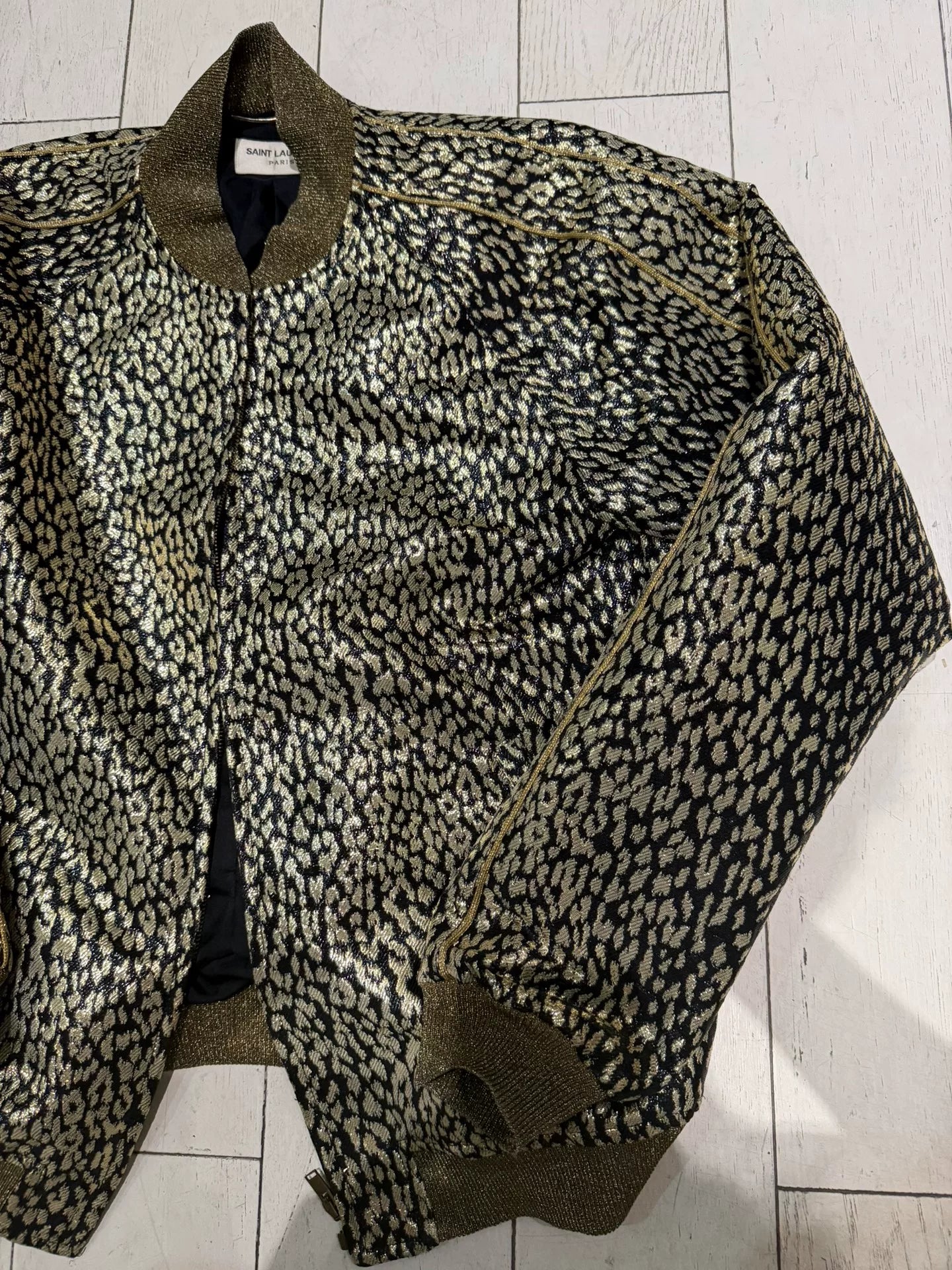 Saint Laurent Surf Sound Gold Heavy Embroidery Jacket