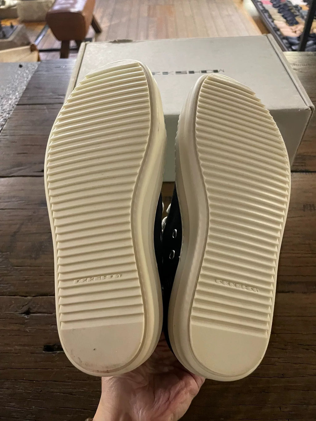 Rick Owens SS16 Black Cyclops Three-Eye Embroidered Vegan Canvas Large Converse Sneakers
