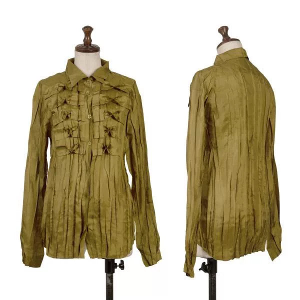 Issey Miyake Vintage Grass Green Pleated Top