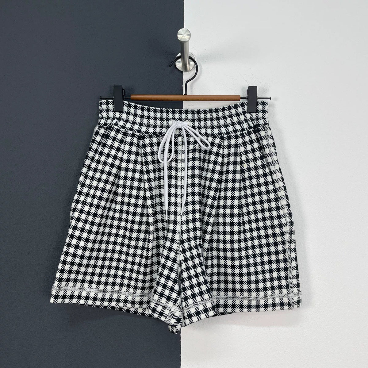 Miu Miu embroidered plaid shorts