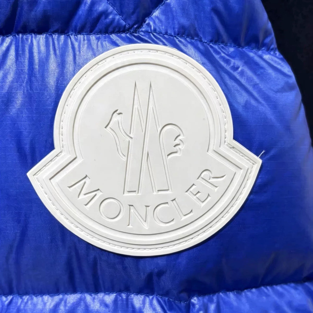 Moncler Navy Blue Detachable Hood Stand-Collar Nylon Down Jacket