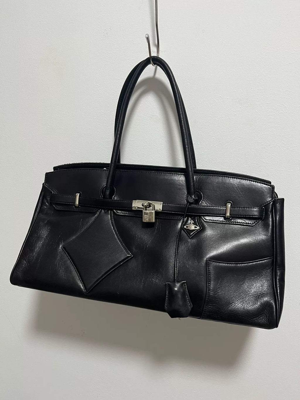 Vivienne Westwood "Queen" Platinum Bag Handbag Black