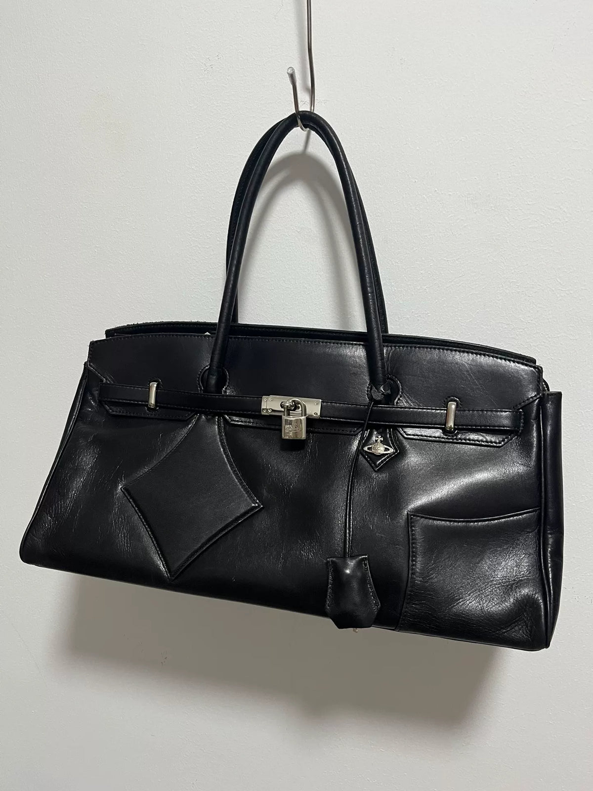 Vivienne Westwood "Queen" Platinum Bag Handbag Black
