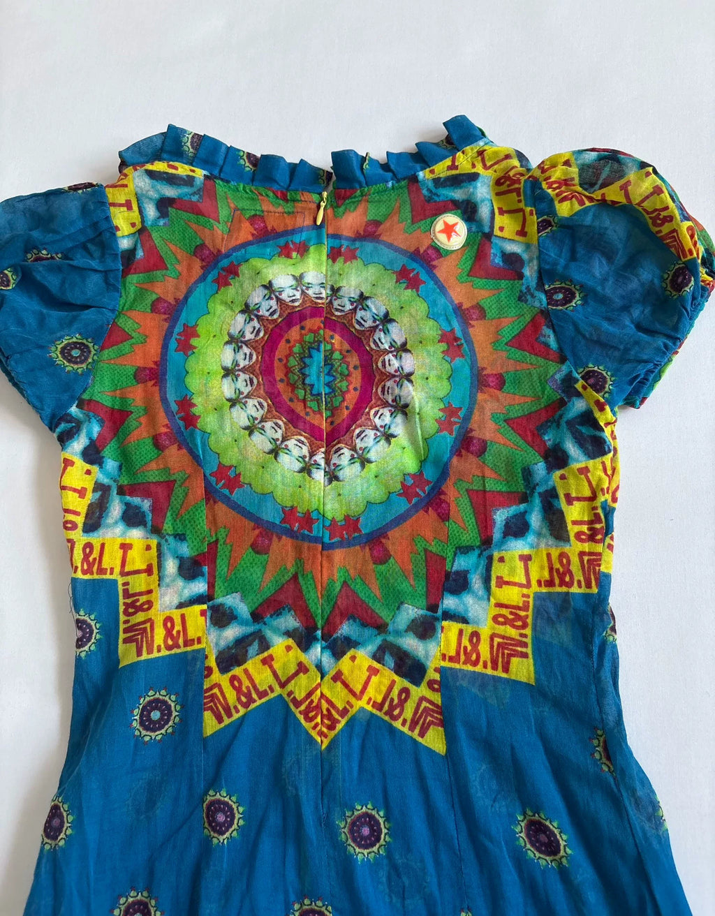 Walter van Beirendonck showpiece psychedelic printed dress W&LT vintage 1997 showpiece