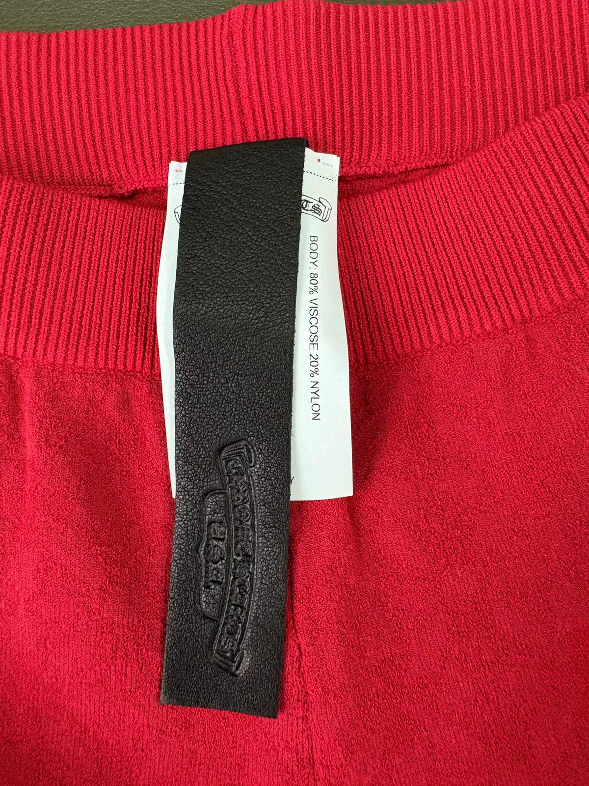Chrome Hearts Red White Viscose Nylon Shorts