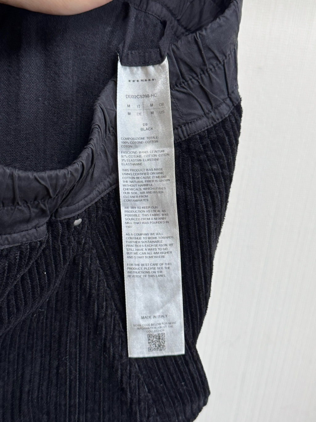 Rick Owens cargo bela velvet material