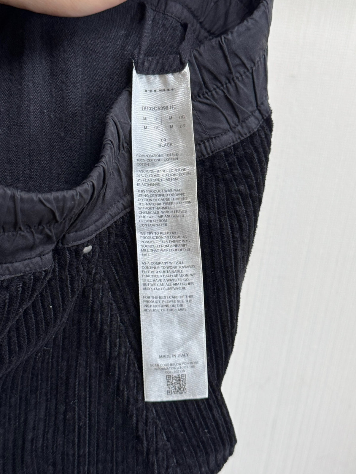 Rick Owens cargo bela velvet material