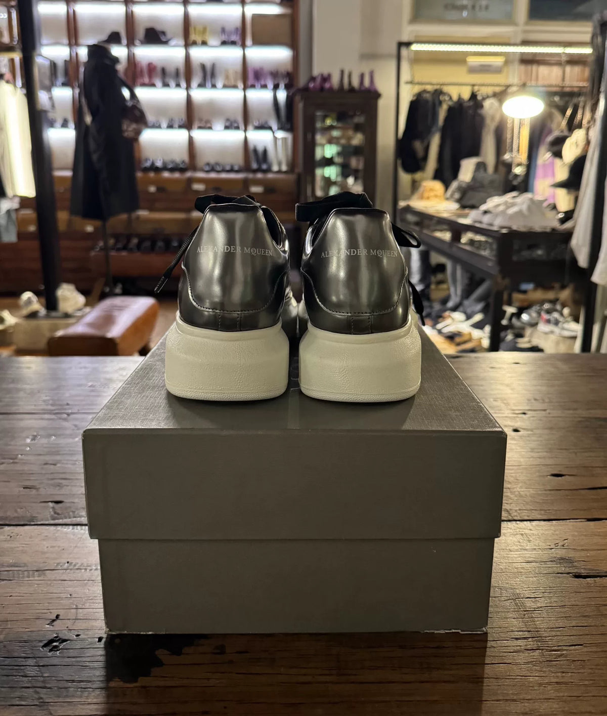 Alexander McQueen SS16 Silver Mirror Studded Sneakers