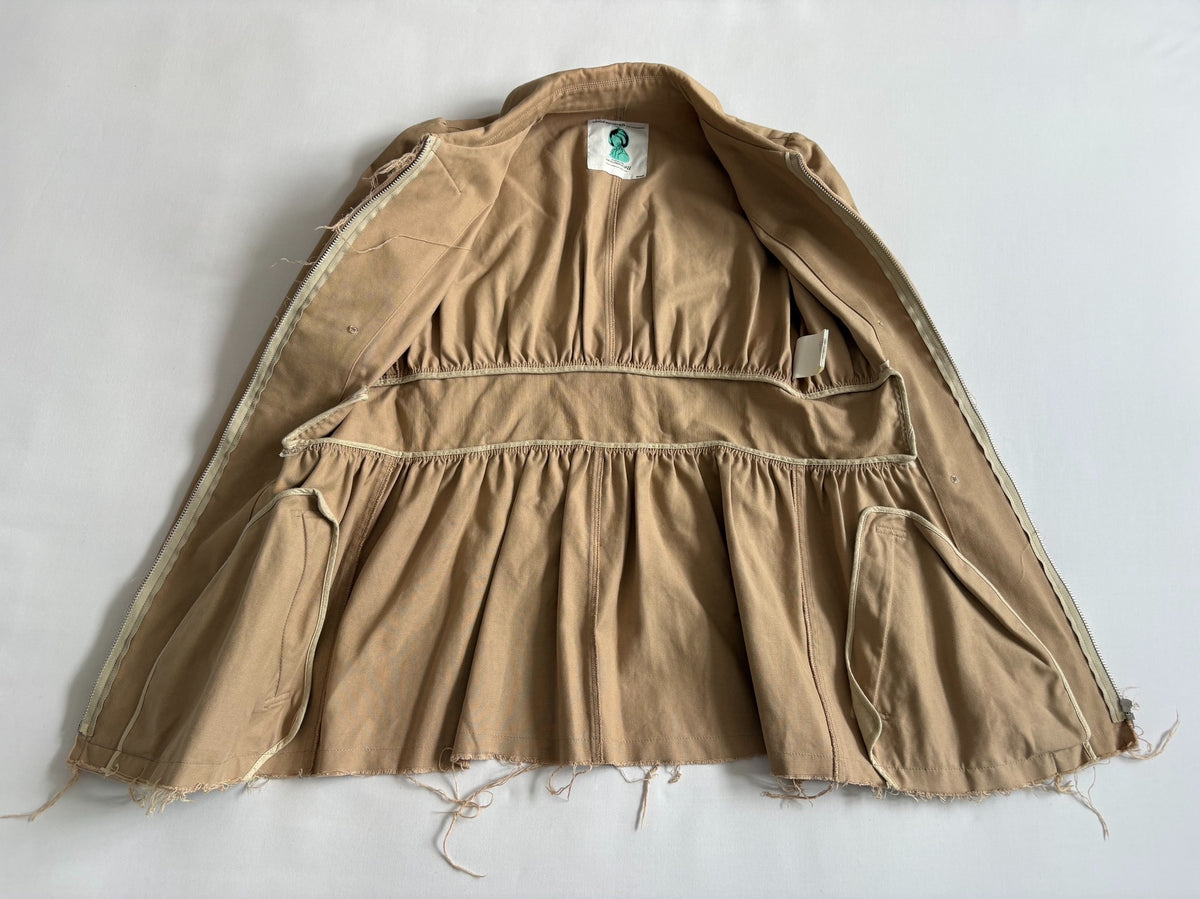 Undercover Vintage Asymmetric Haze Runway Pleated Distressed Jacket