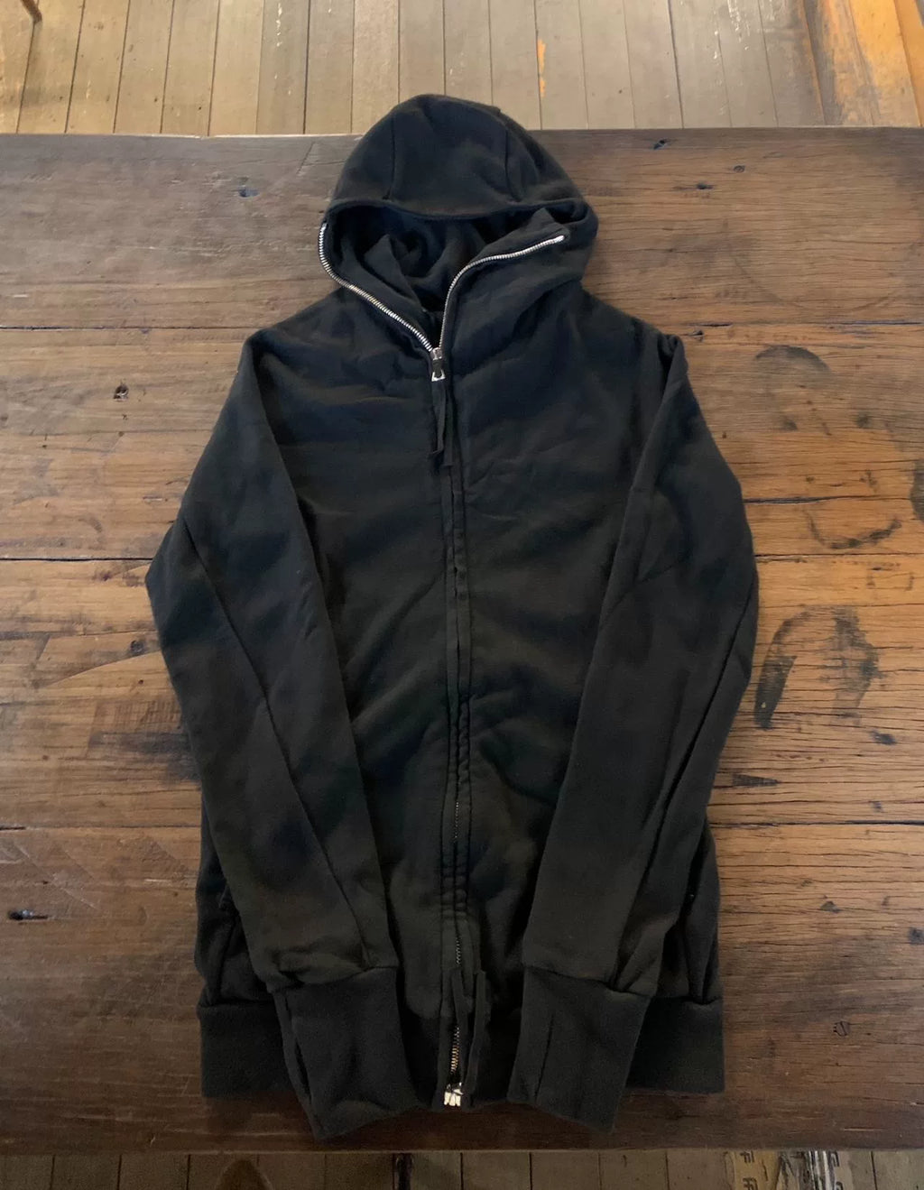 Boris Bidjan Saberi FW15 Black Ninja Object Cotton Hoodie