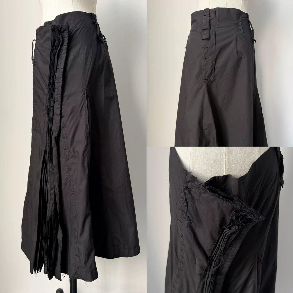 Issey Miyake Deconstructed Pleated Cotton Skirt