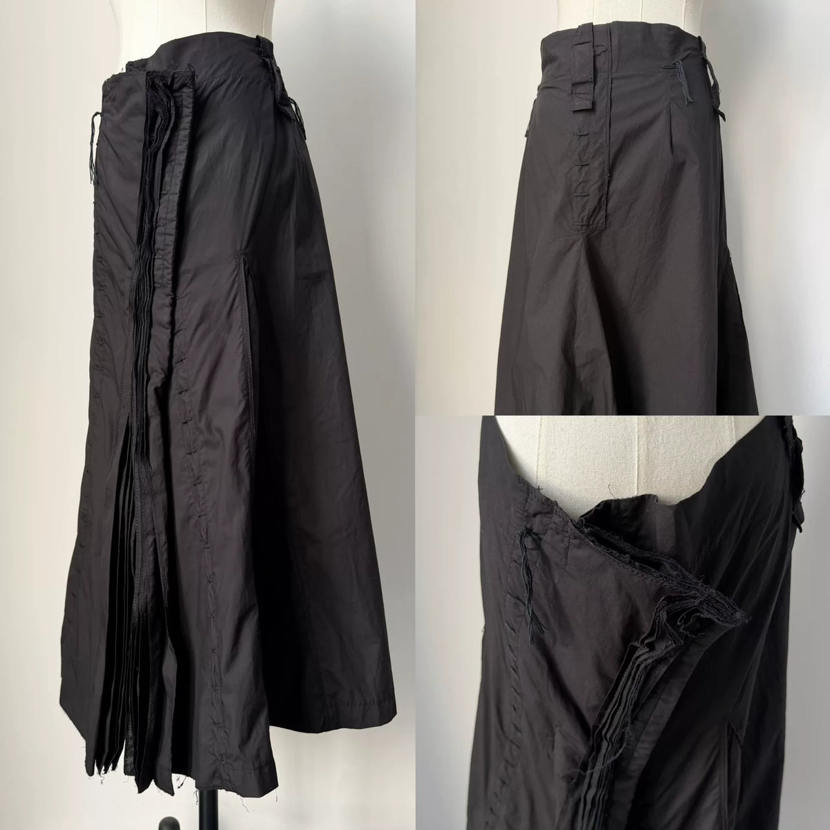 Issey Miyake Deconstructed Pleated Cotton Skirt