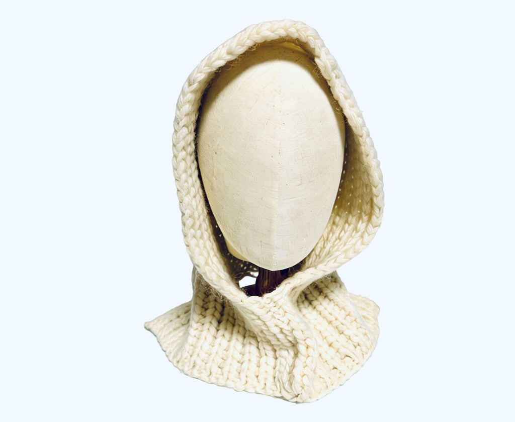 Kijima Takayuki X Clane Wool Knit Balaclava White