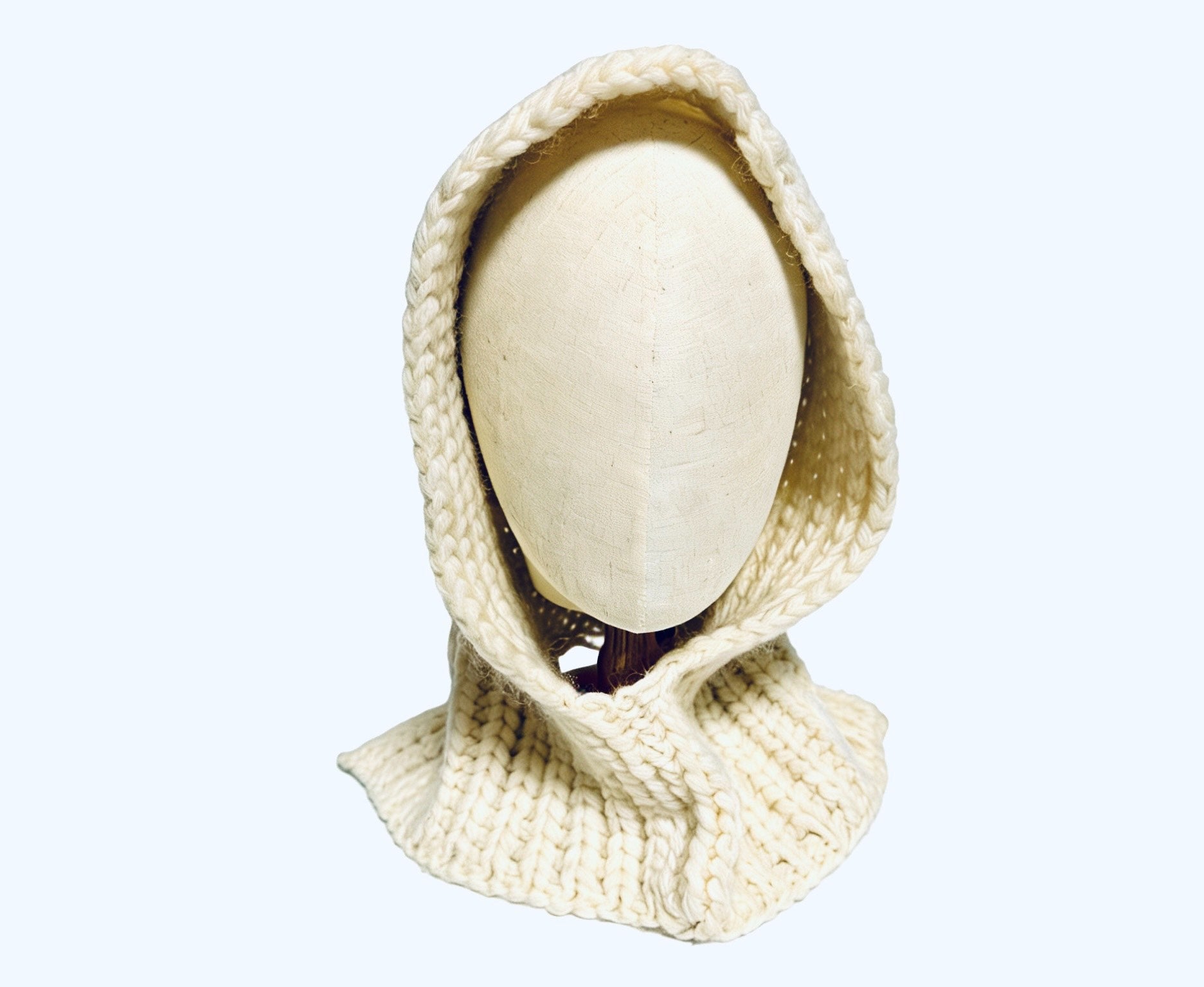 Kijima Takayuki X Clane Wool Knit Balaclava White