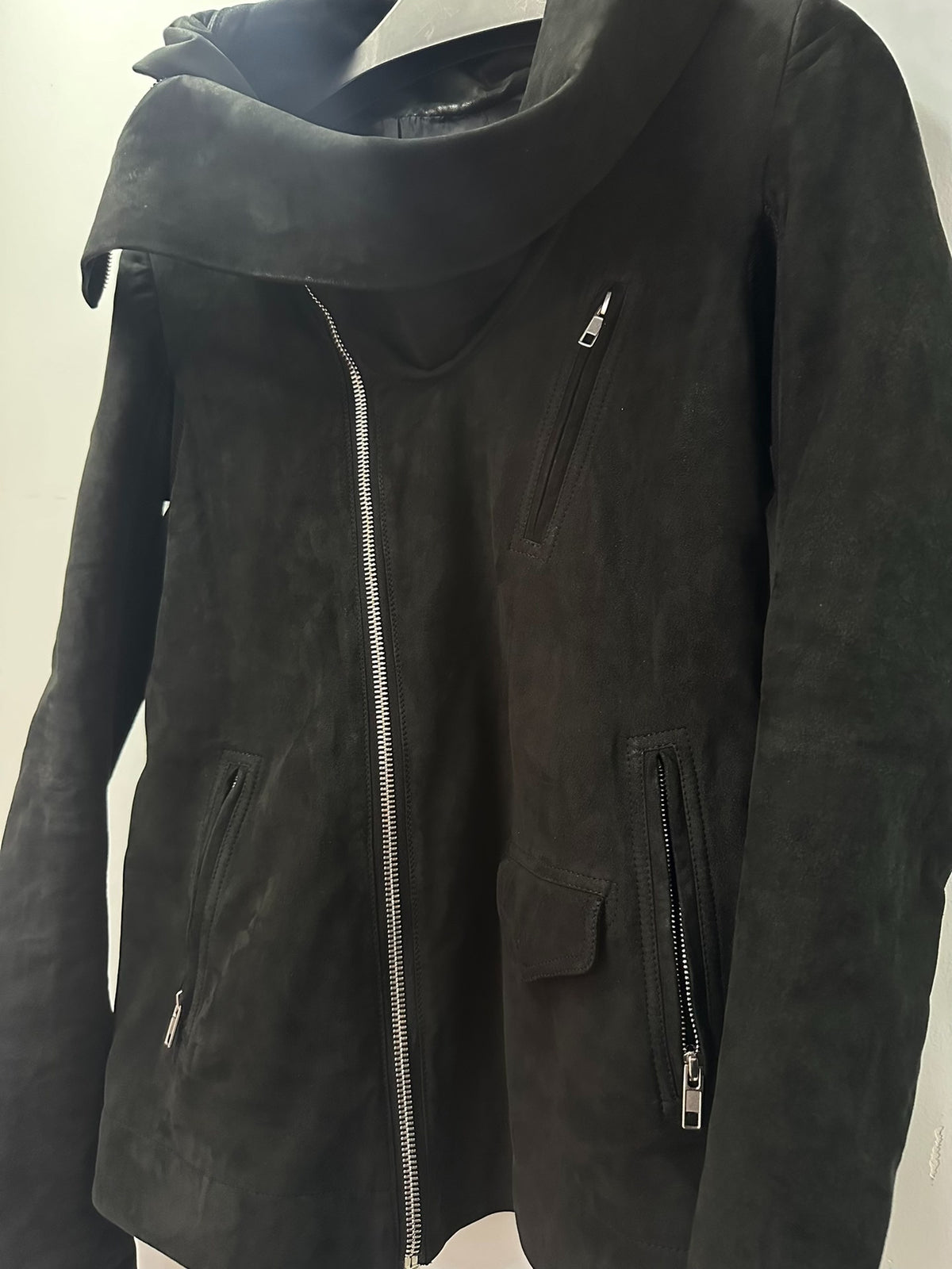 Rick Owens biker leather jacket
