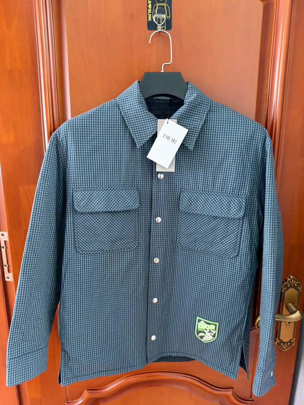 Dior SS26 Navy Blue Plaid Cotton Jacket