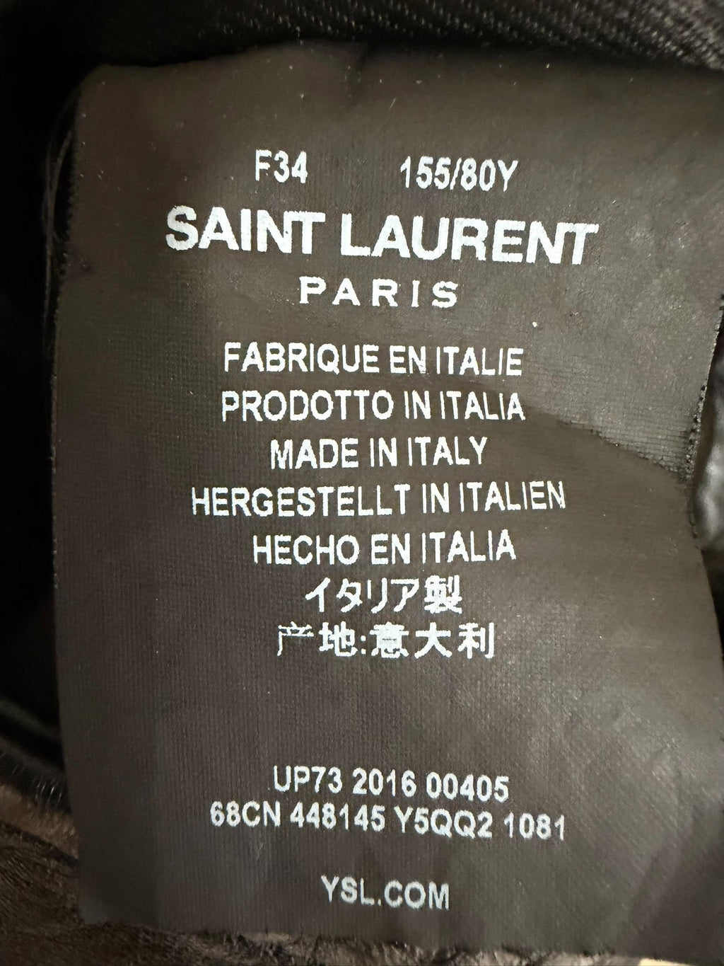 Saint Laurent Paris FW16 Rivet Heart Patchwork L01 Leather Jacket by Hedi Slimane
