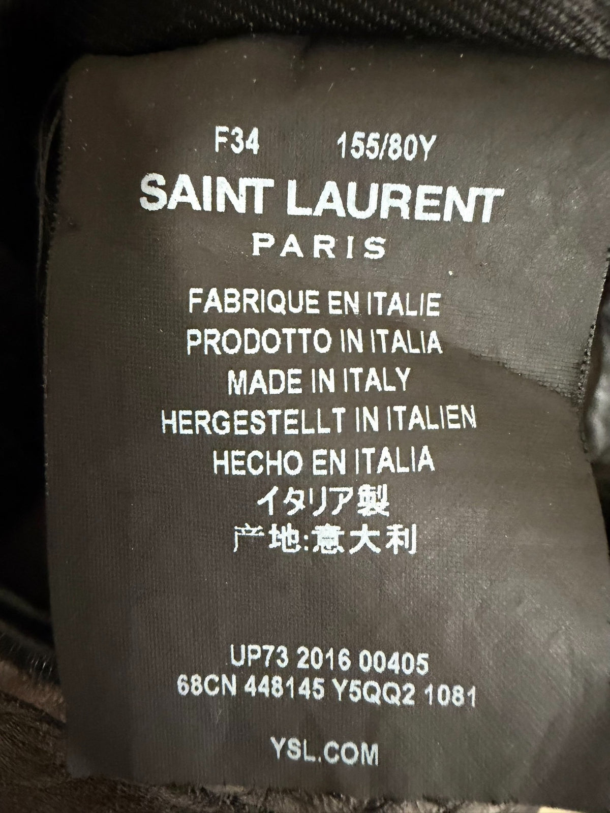 Saint Laurent Paris FW16 Rivet Heart Patchwork L01 Leather Jacket by Hedi Slimane