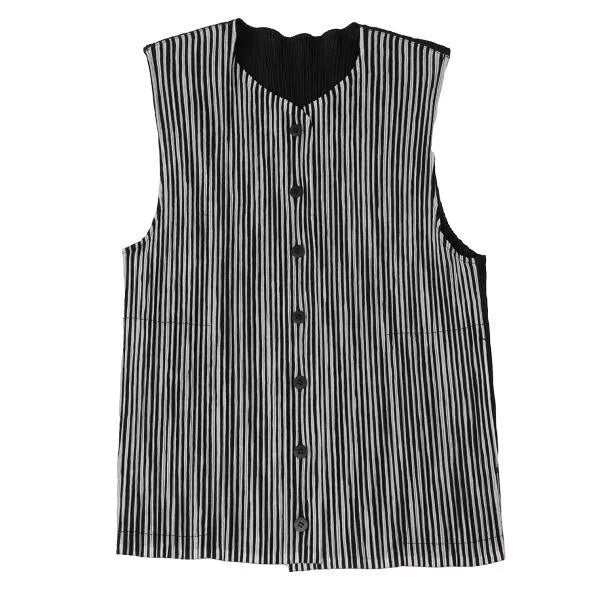 Issey Miyake Vintage Striped Pleated Vest