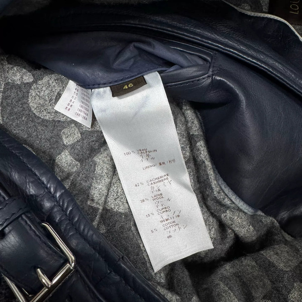 Louis Vuitton black cowhide biker jacket