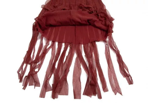 Jean Paul Gaultier Vintage Red Panelled Mesh Skirt