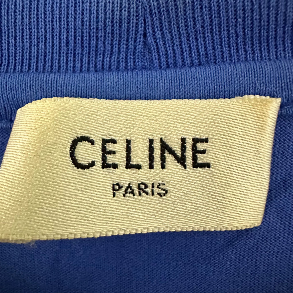 Celine Big Letter Logo Crew Neck Cotton T-Shirt