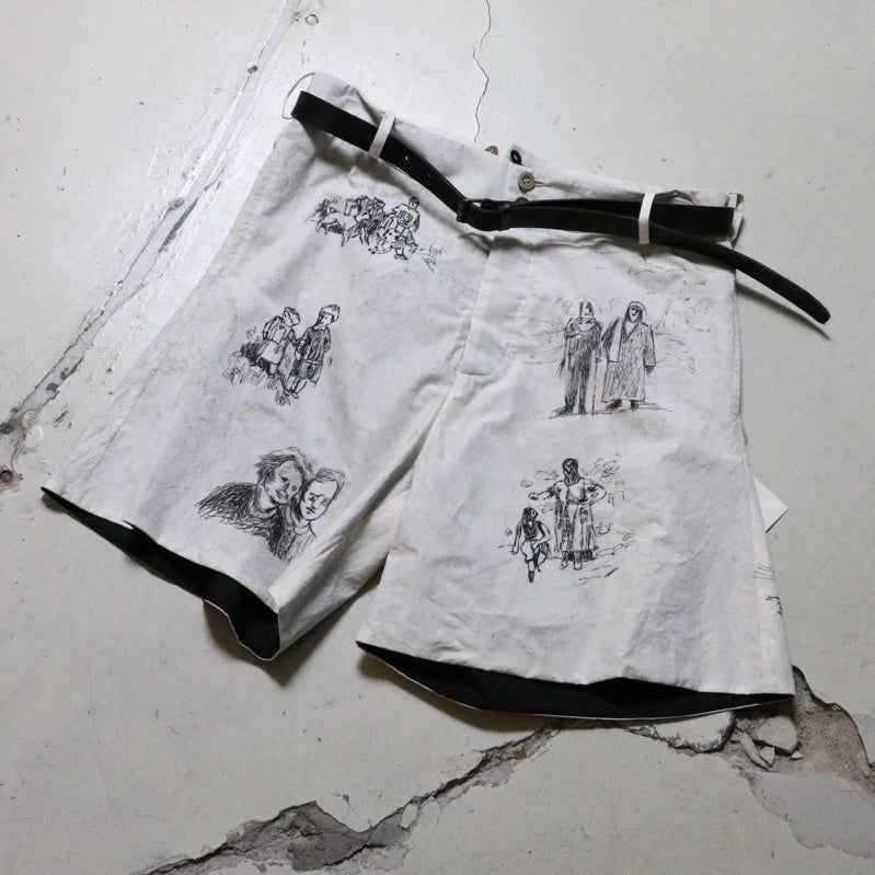 ARCHIVIO J.M.RIBOT hand-painted shorts
