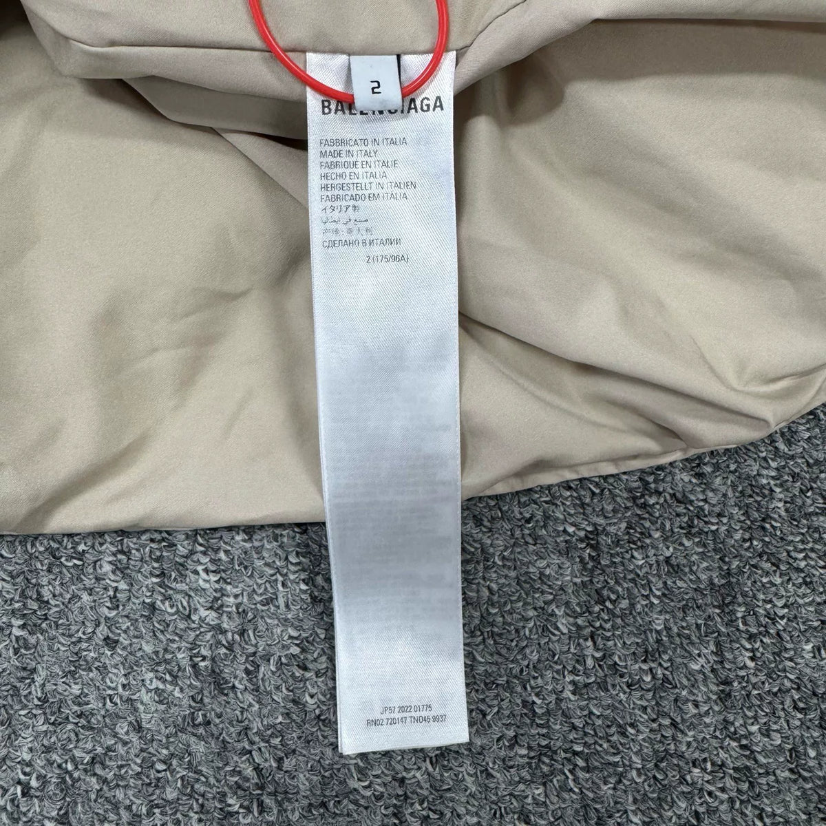 Balenciaga Embroidered Hooded Down Jacket