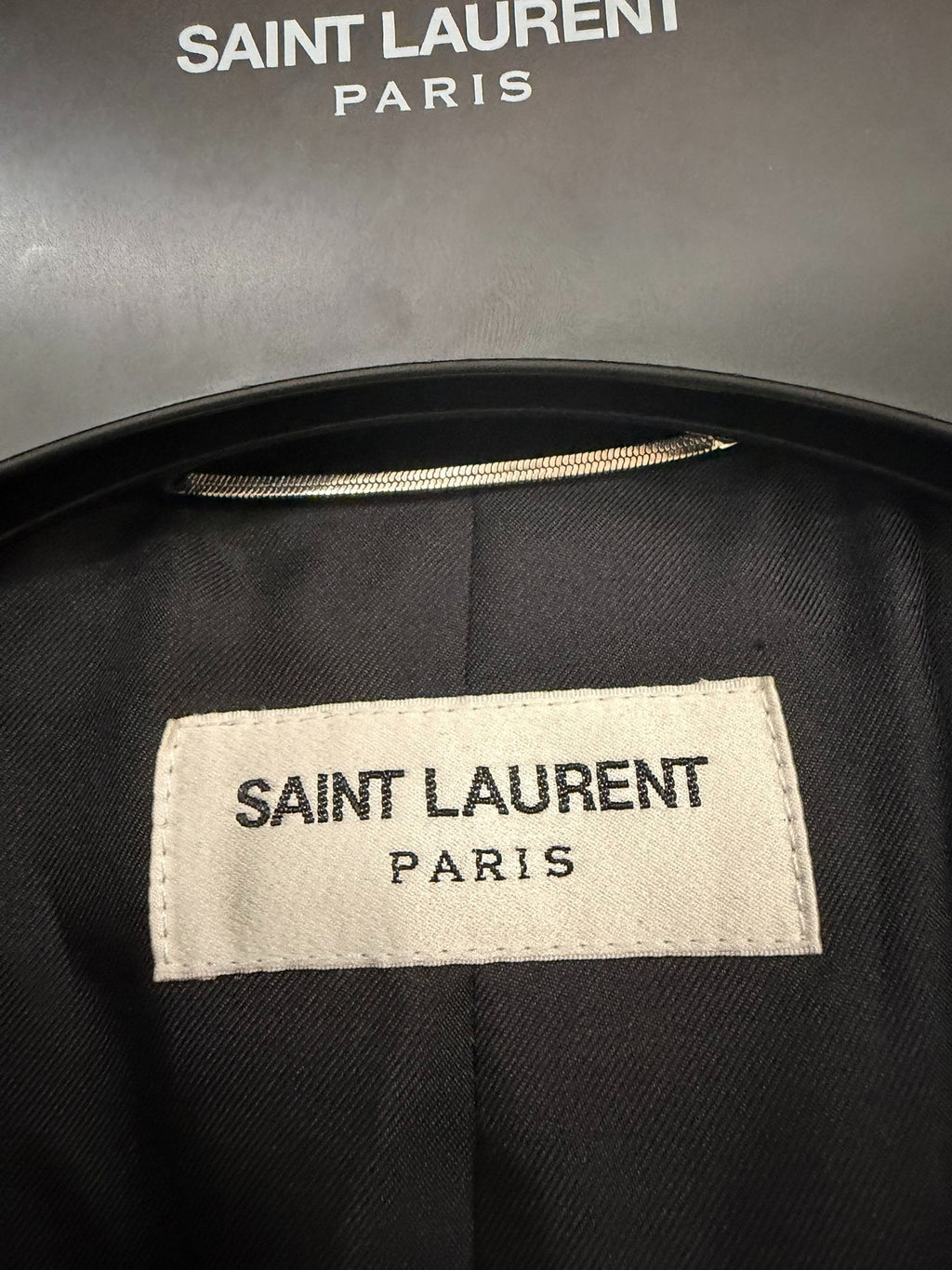 Saint Laurent FW22 Black Velvet Peak-Lapel Blazer