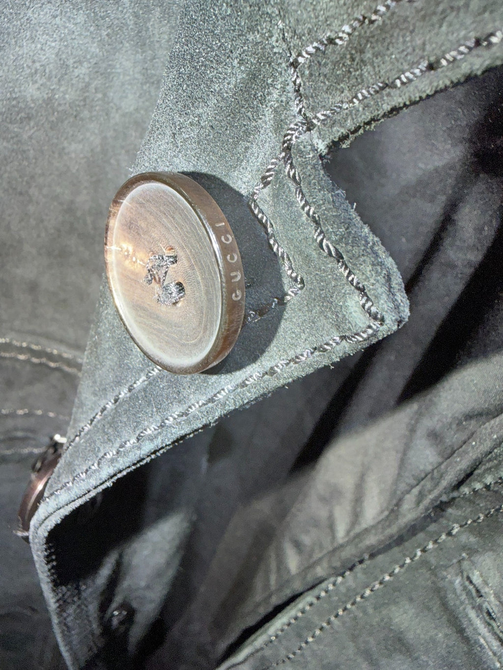 Gucci by Tom Ford Suede Button Down Leather Jacket