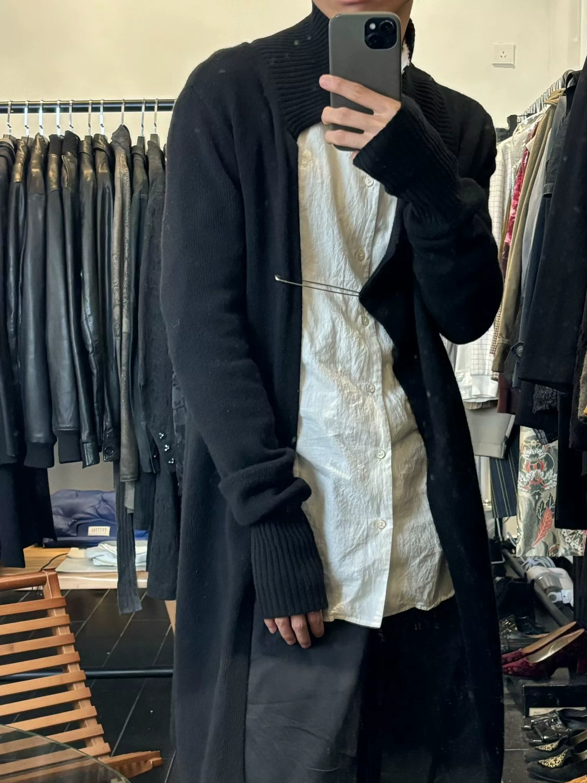 Ann Demeulemeester | Paperclip Wool Coat