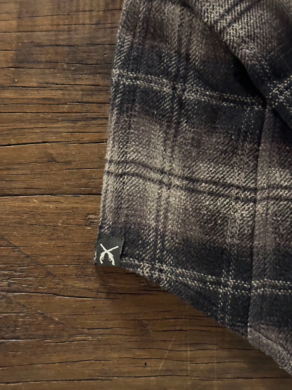 roarguns FW11 Grey Black Plaid Cotton Silk Shirt