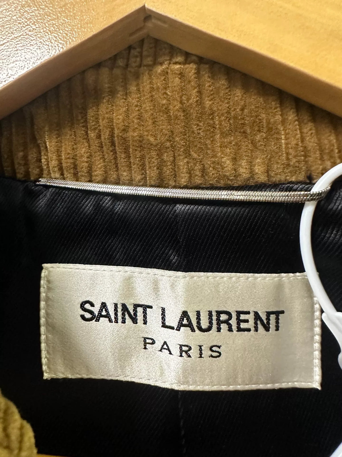 Saint Laurent Brown Corduroy Double-Breasted Belted Trench Coat